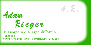 adam rieger business card